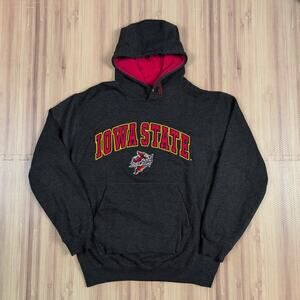 Vintage Iowa State Cyclones Hoodie Mens Large Sweatshirt NCAA College NCAAB